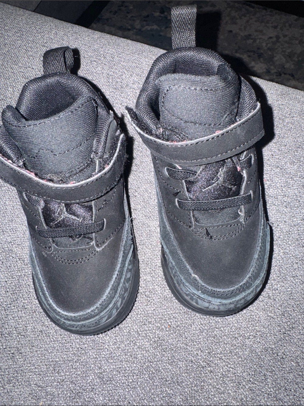 Jordan Black Kids Hook-and-Loop Boot Sneakers